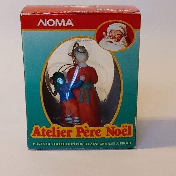 VINTAGE NOMA Santa's Workshop Mrs. Claus Ornament with Box Cold Cast Porcelain - Picture 5 of 14